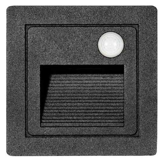 ECOLITE LED vonkajšie osvetlenie schodiska so snímačom STEP 2, čierne