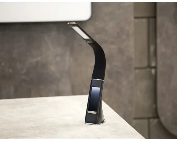 Brilagi - LED Stmievateľná stolná lampa s displejom PELLE LED/7W/230V čierna
