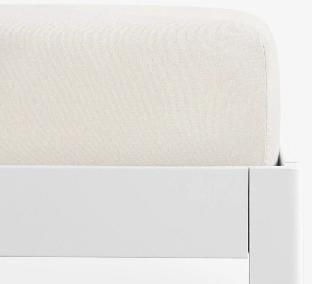 Goldea plachta jersey s napínacou gumou - smotanová 160 x 200 cm