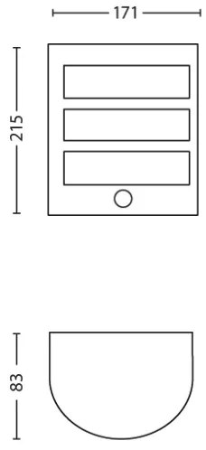Philips 17324/47/16 - Vonkajšie senzorové svietidlo PYTHON LED/6W/230V IP44