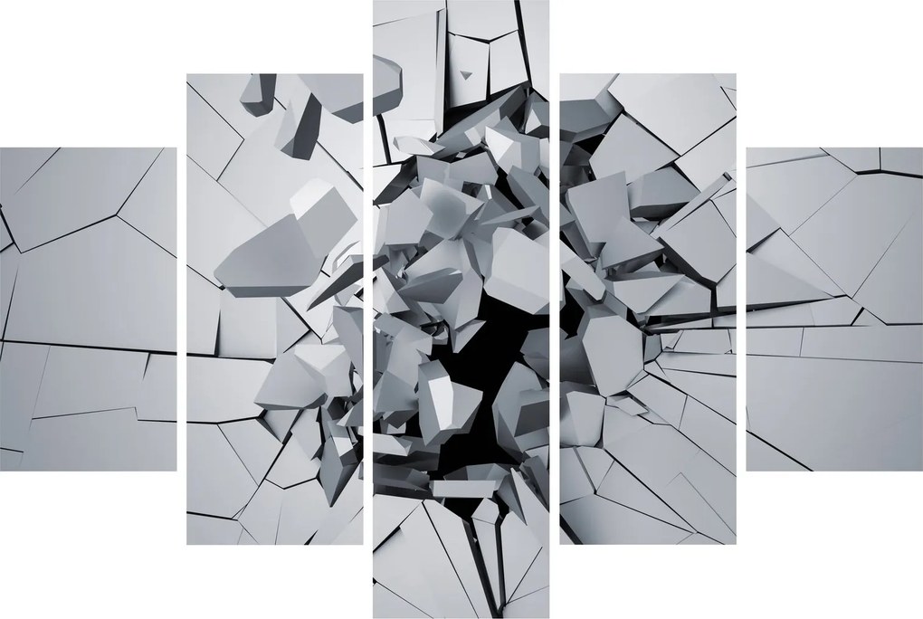 Obraz abstrakcie 3D (150x105 cm)