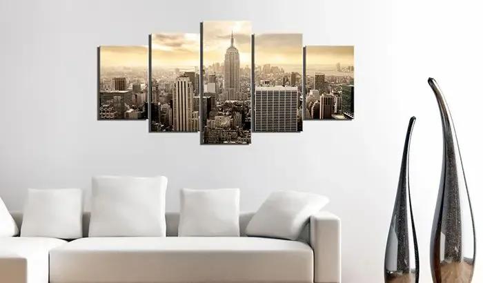 Obraz - New York and sunrise Veľkosť: 200x100, Verzia: Premium Print
