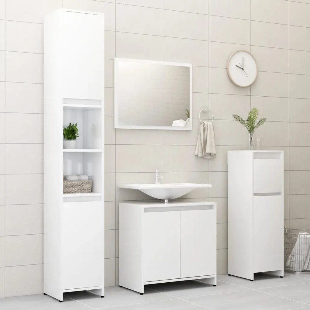 Biely kúpeľňový set SKYLAR