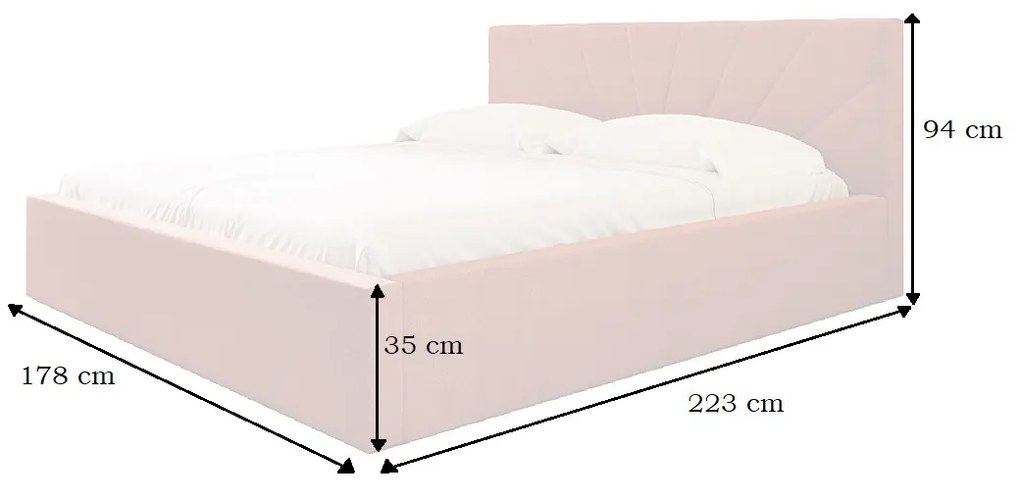 Manželská postel Lemoe 160 cm (tmavosivá) (s roštom a úl. priestorom). Vlastná spoľahlivá doprava až k Vám domov. 1055059