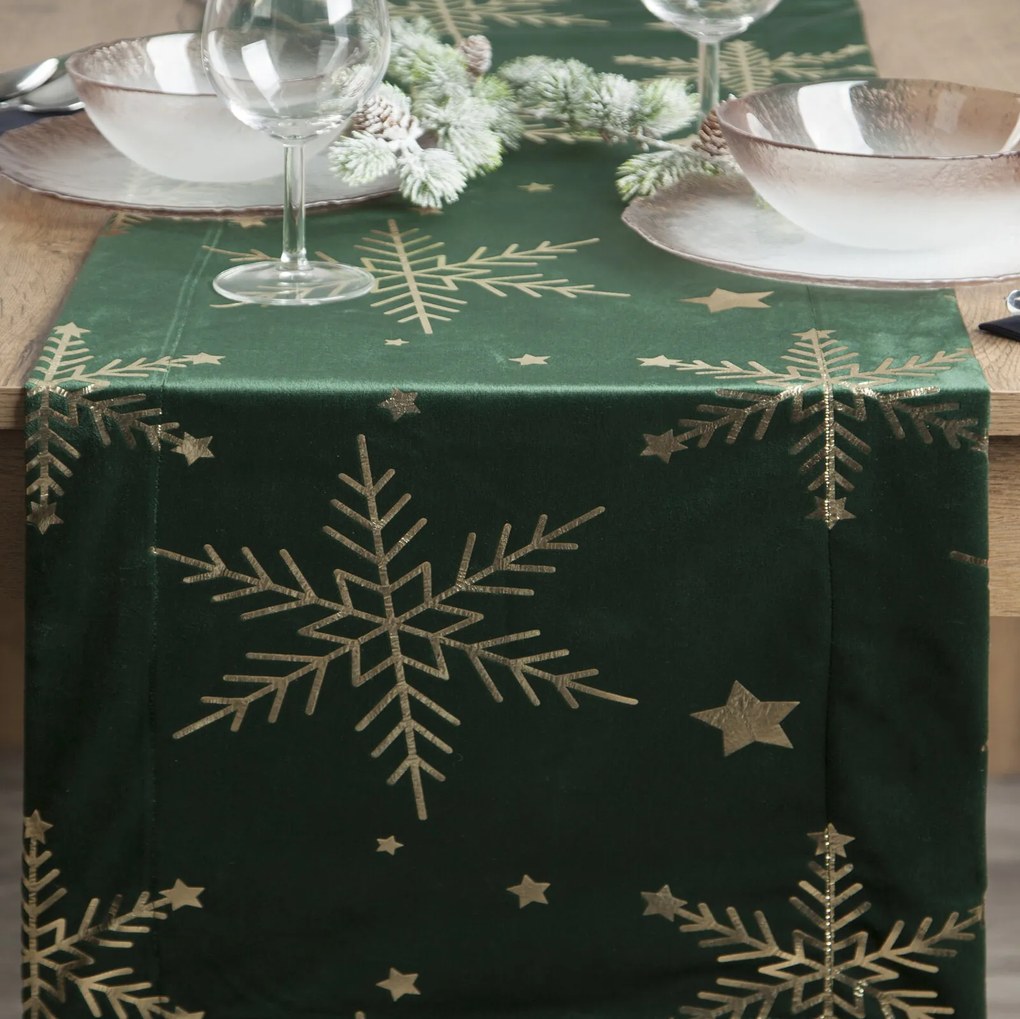 VIANOČNÝ BEHÚŇ NA STÔL ELEGANCE4 40X140 CM VZOROVANÝ