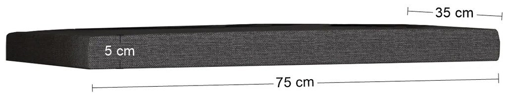 Podsedák k botníku Thebes S-1D - tmavosivá