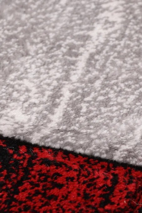 Koberec Cosmic Carving 5052 sivý / červený