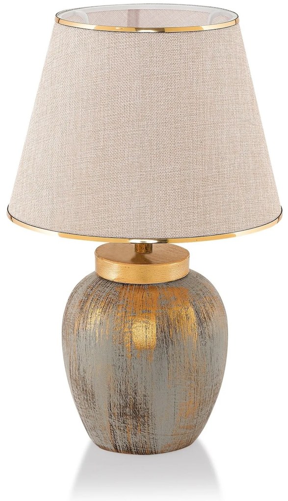 Stolná lampa Casypo krémová/zlatá