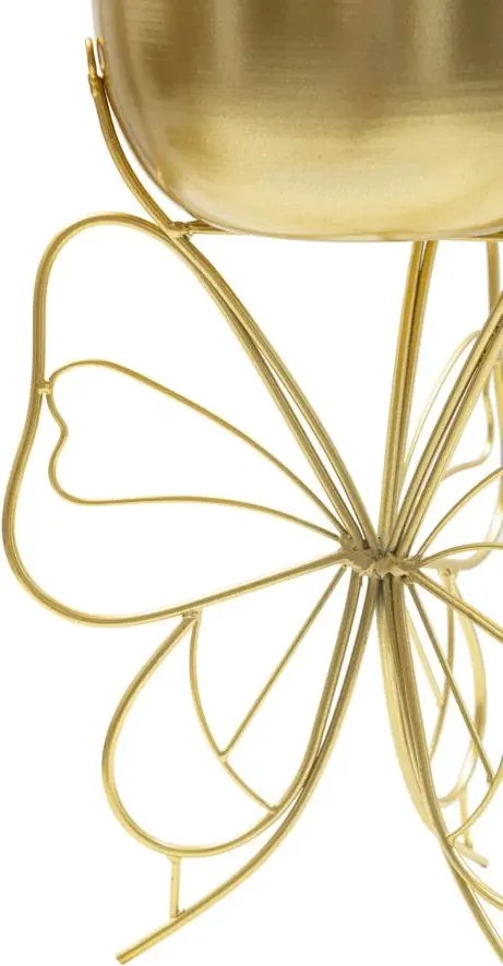 Kovový kvetináč Farfy 40 cm zlatý