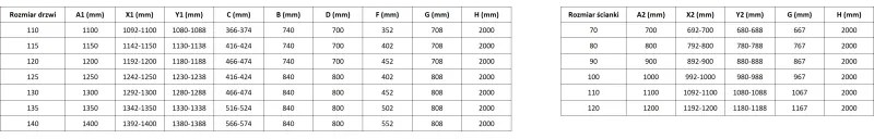 Mexen Lunar T, sklápací sprchový kút ľavý 110 x 110 cm, 8mm číre sklo, oceľový profil, 834T-110-110-97-00-L