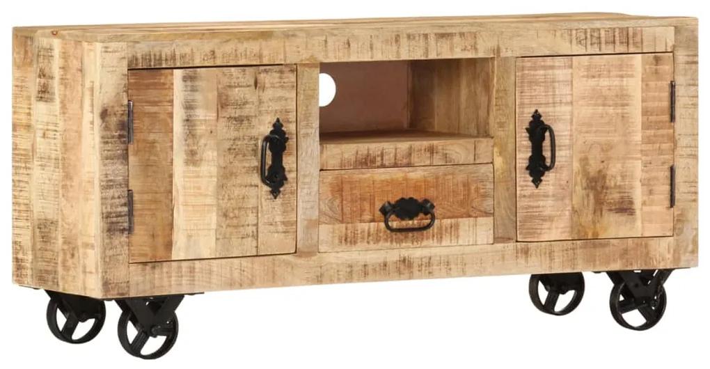 TV stolík, surové mangové drevo 110x30x50 cm