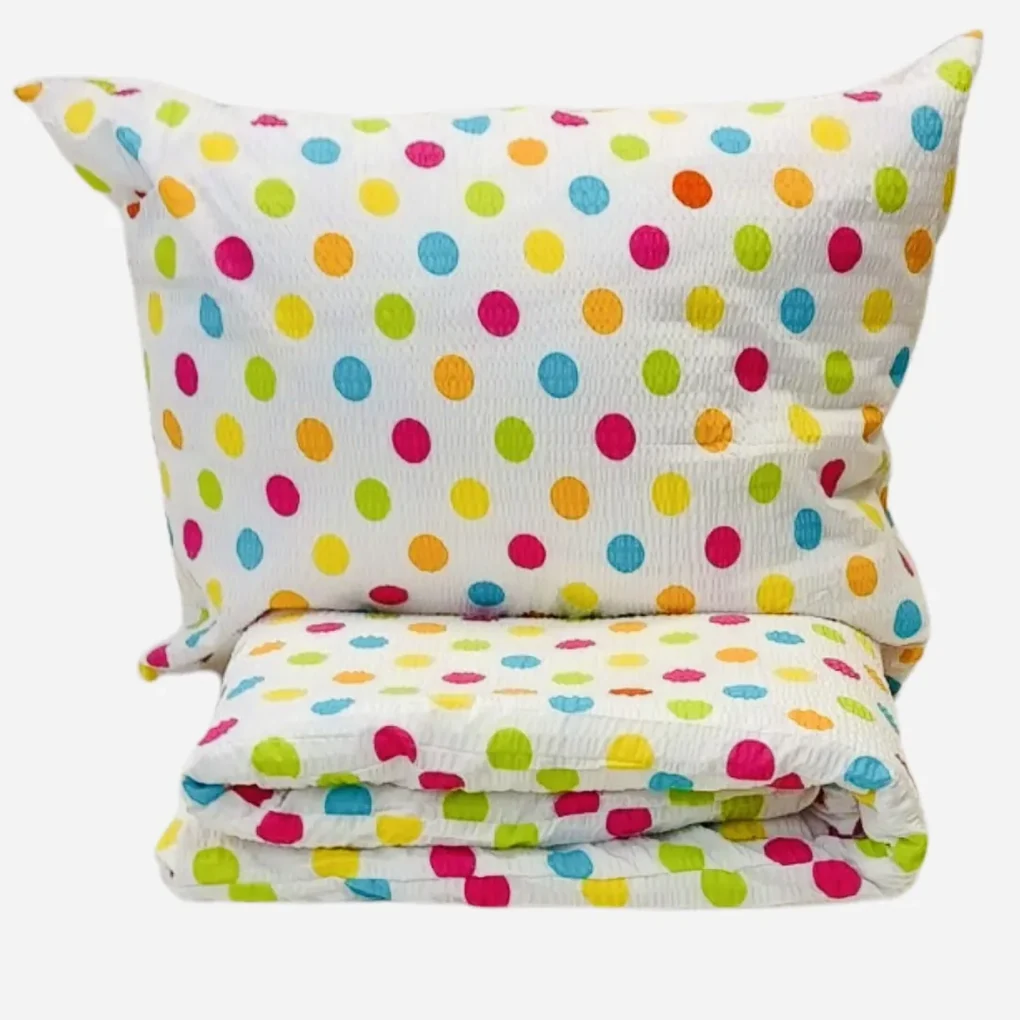 Obliečky krepové Rainbow TiaHome - 1x Vankúš 90x70cm, 1x Paplón 140x200cm