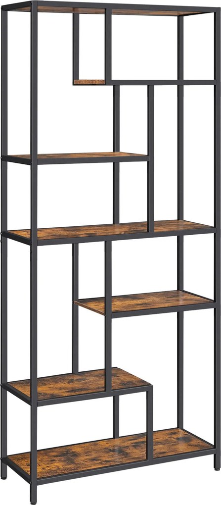 XXXLutz REGÁL, hnedá, čierna, 80/180/30 cm Boxxx - Online Only drobný nábytok - 002543007014