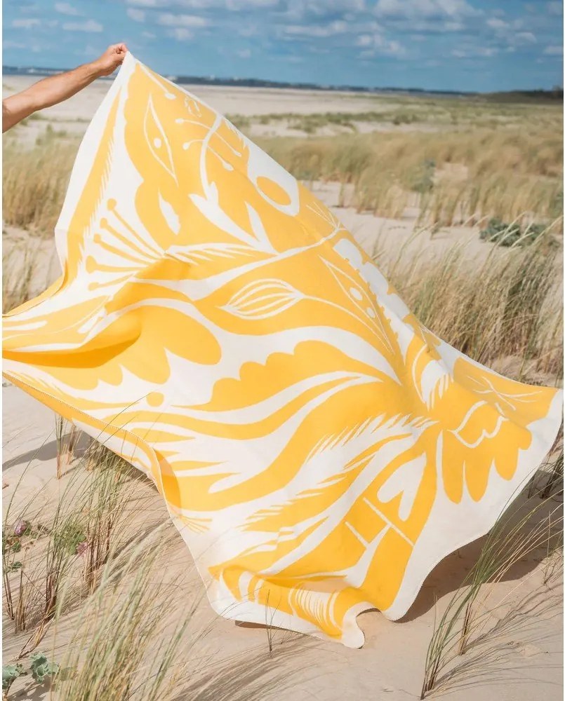 Žltá deka 165x200 cm Lino – noo.ma