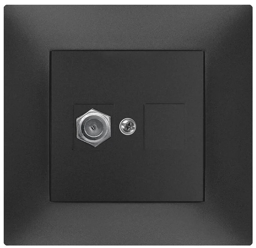 Zásuvka TV typ FF s rámčekom 1786-09