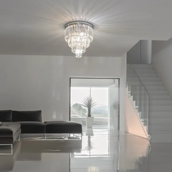 Brilagi - LED krištáľové stropné svietidlo MOZART 5xE14/40W/230V lesklý chróm