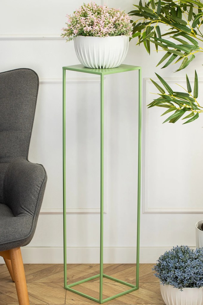 STOJAN NA KVETINÁČ SIMPLE 100X24X24 CM ZELENÁ