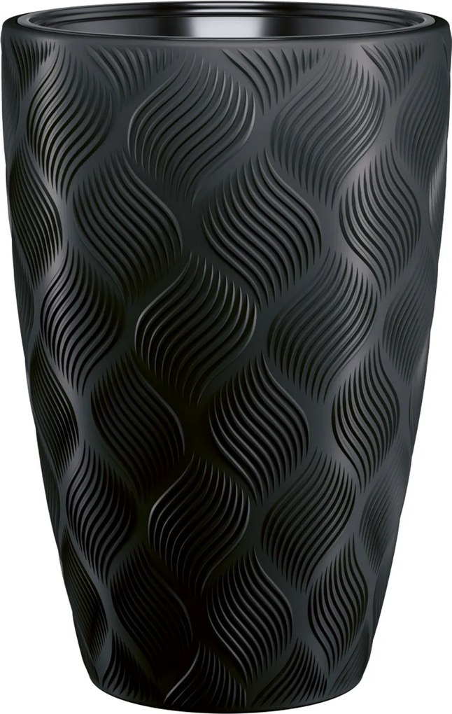 Kvetináč FLOW SLIM 400 mm čierny*5800