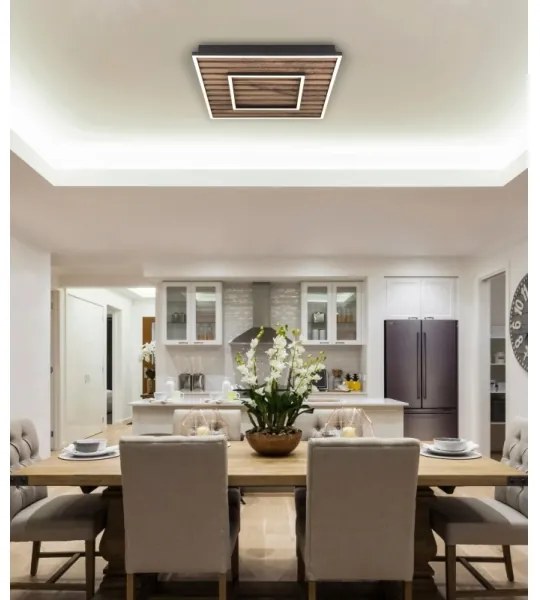 Globo 67345D1 - LED stropné svietidlo WOODY LED/36W/230V 3000K 45x45 cm