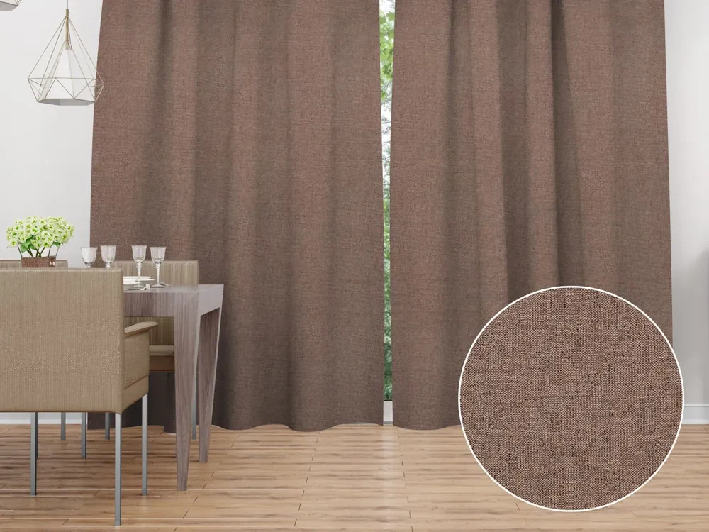 Biante Dekoračný záves Porto PRT-016 Hnedá režná - šírka 130 cm 130x230 cm