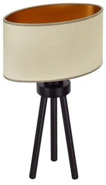 Duolla - Stolná lampa OVAL VEGAN 1xE27/15W/230V pr. 30 cm béžová