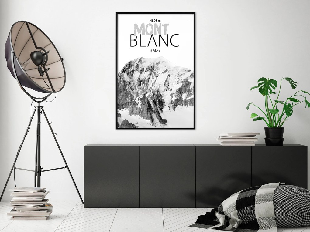 Artgeist Plagát - Mont Blanc [Poster] Veľkosť: 20x30, Verzia: Zlatý rám s passe-partout