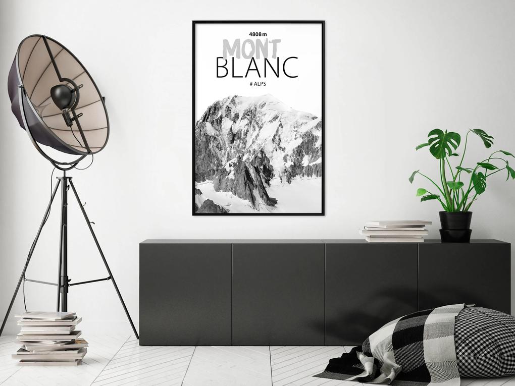Artgeist Plagát - Mont Blanc [Poster] Veľkosť: 30x45, Verzia: Zlatý rám s passe-partout