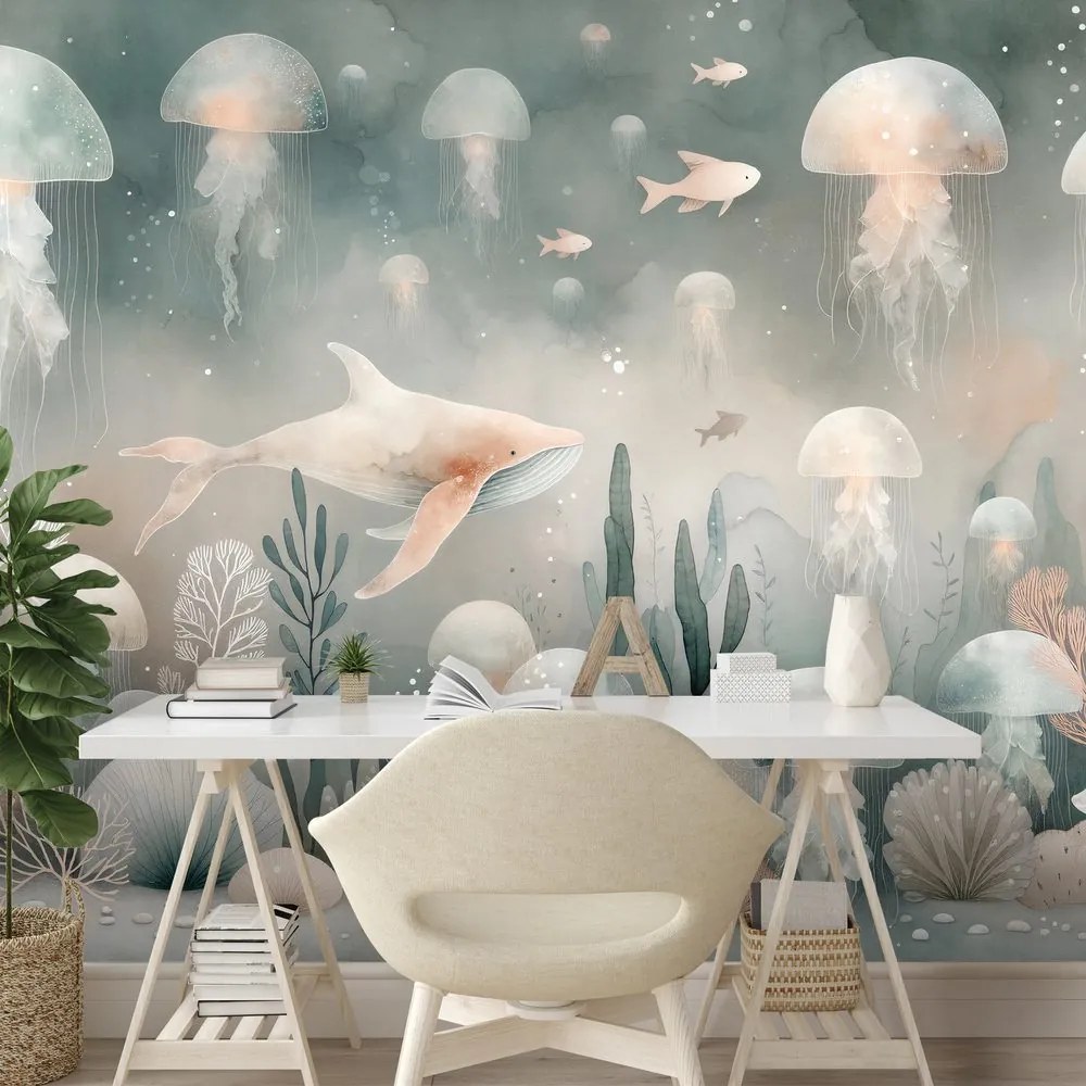 Tapeta podmorský svet s medúzami