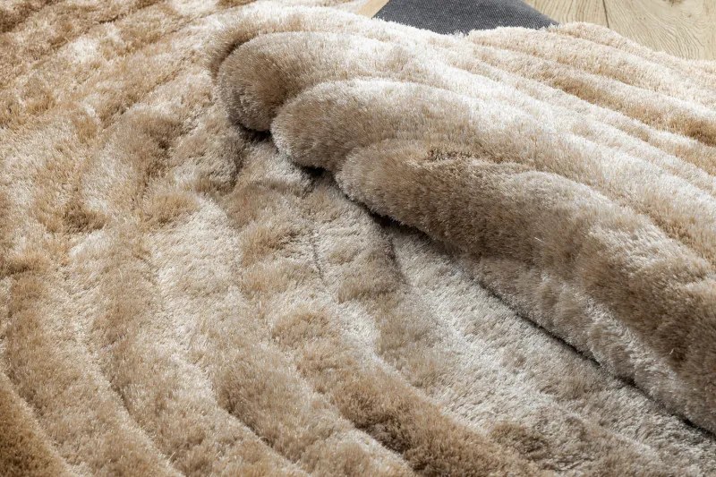 Dywany Łuszczów, Kusový koberec Flim 008-B1 Circles beige, 120x160, béžová, obývacia izba