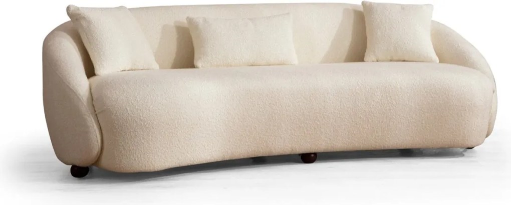 Trojmiestna pohovka Napoli 230 cm boucle krémová