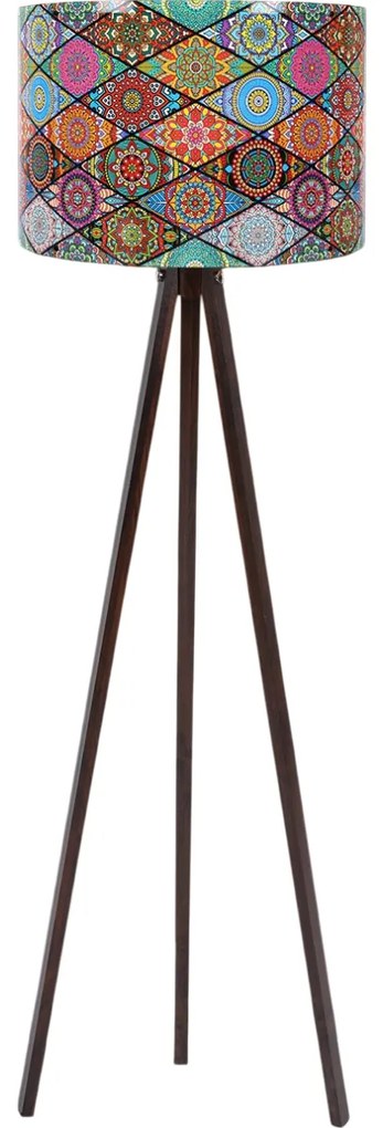 Stojacia lampa Mandala 133, hnedá