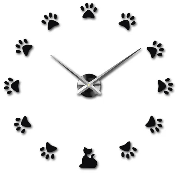 Moderné nalepovacie nástenné hodiny SS | 3D hodiny 12S017 Wanduhr