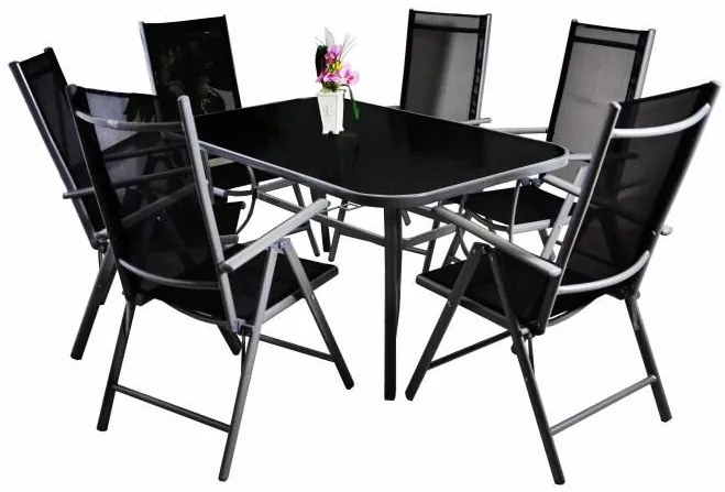 Hliníkový záhradný set, 7 ks