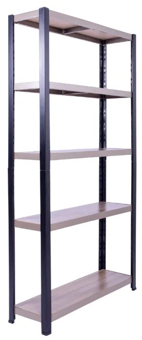 Trestles Policový regál 1800x900x300mm, čierno-zlatý RP7H30/5 CERNA-ZLATA