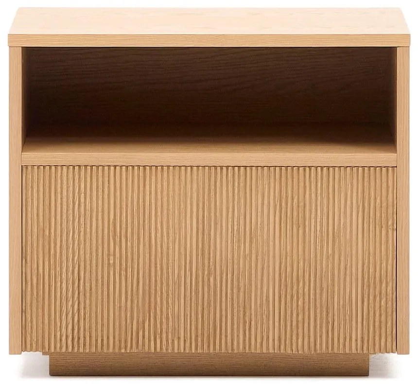 Nočný stolík v dekore duba v prírodnej farbe Helvine – Kave Home