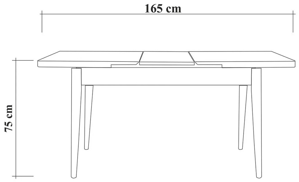 Rozkladací jedálenský stôl Olenna 130-165 cm vzor orech