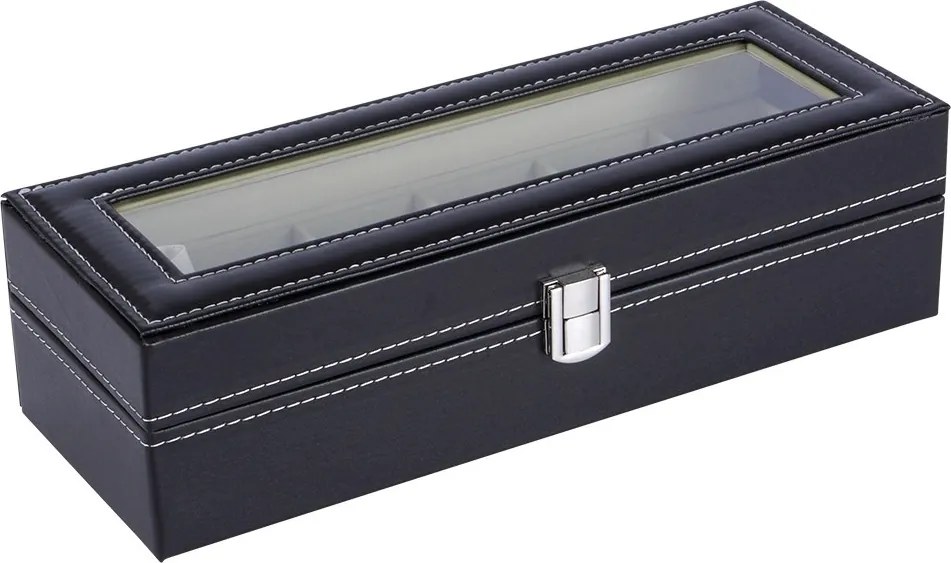 VILDE Organizér, box na hodinky na 6ks, WATCHES, čierny