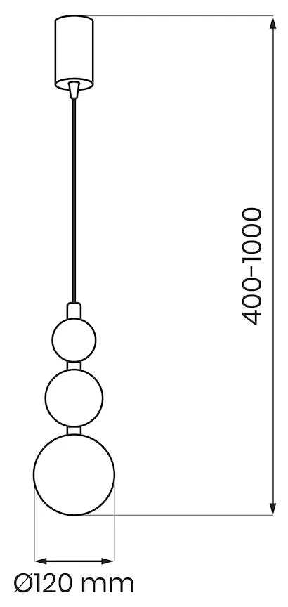Závesné svietidlo Boule, 1x mentolové/biele sklenené tienidlo, m