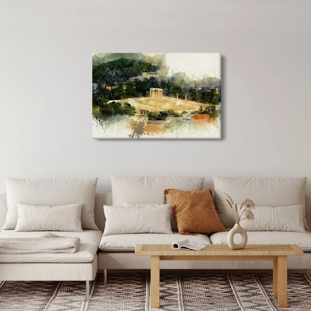 Obraz - Chrám Dia, Atény, Grécko (90x60 cm)