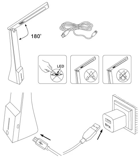 Eglo 97044 - LED Stmievateľná stolná lampa LA SECA 1xLED/1,8W/230V biela