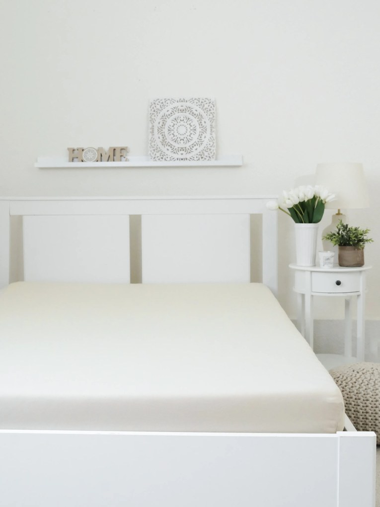 Jersey plachta do postieľky Classic 60 x 120 cm – prírodná