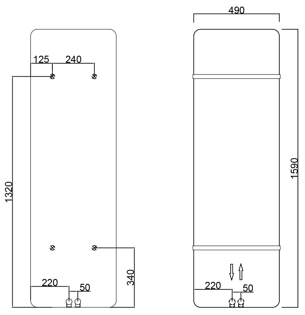 Sapho Sapho, TABELLA vykurovacie teleso 490/1590, biela mat, MI1549