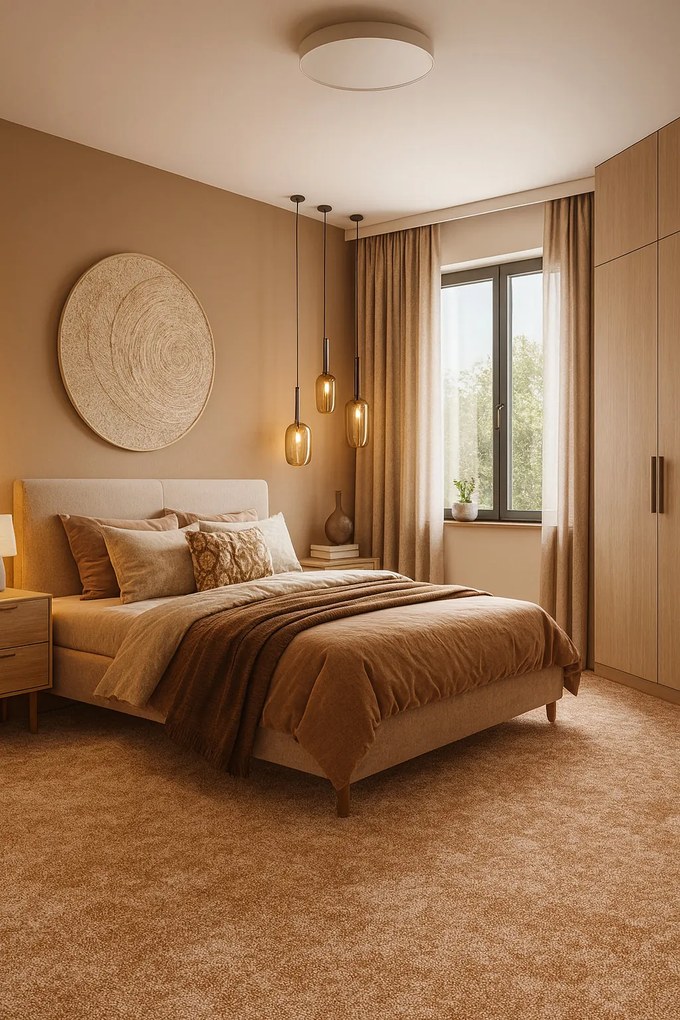 Condor Carpets, Metrážny koberec Serena 6632, na mieru, šíře 5m, oranžová, filc, obývacia izba