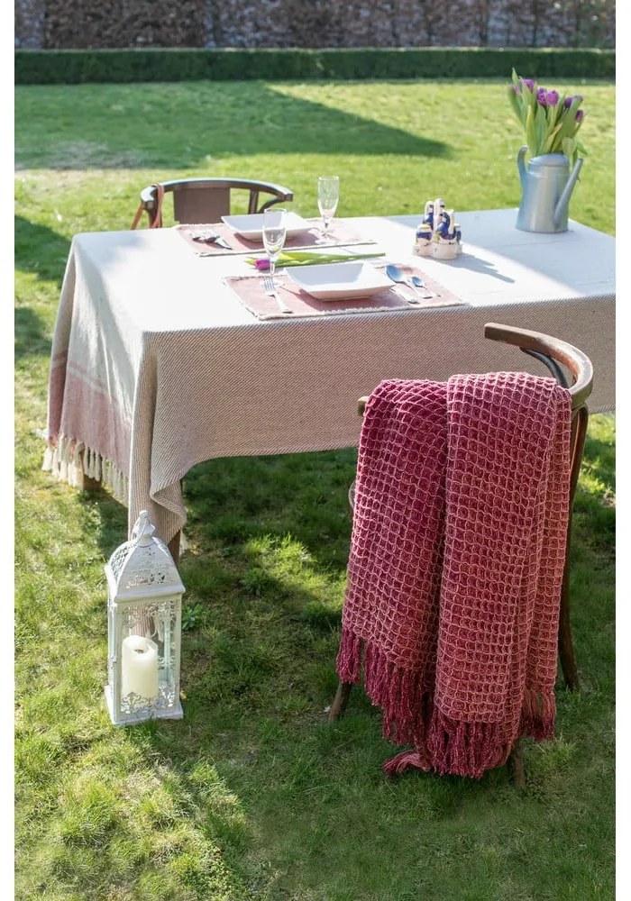 Svetlobordová bavlnená deka Tiseco Home Studio Waffle, 130 x 170 cm