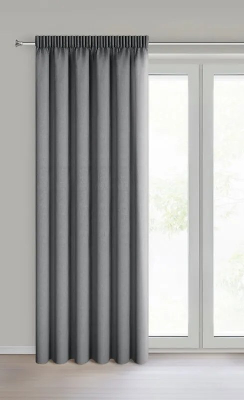 Dekorstudio Zatemňovací záves ZOEY s riasiacou páskou 140x270 cm – oceľovosivý