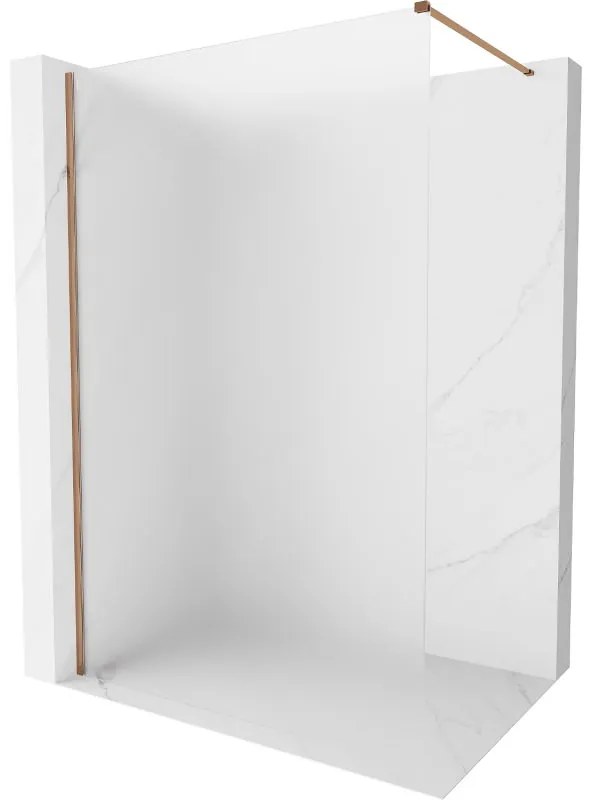 Mexen, Mexen Kioto-X sprchová stena 70 x 200 cm, matná 10 mm, ružové zlato - 800-070-101-60-30-X