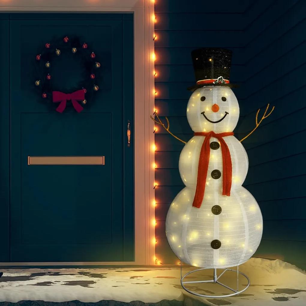 Dekoratívny vianočný snehuliak LED luxusná látka 180 cm 329762
