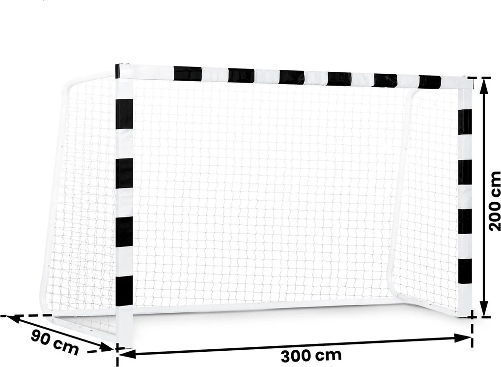 Neo-Sport Futbalová bránka 300 x 200 x 90 cm NS-465 čierna a biela