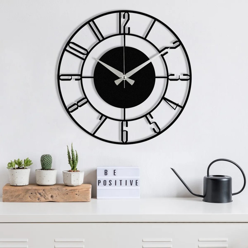 Nástenné hodiny Enzo 48 cm čierne