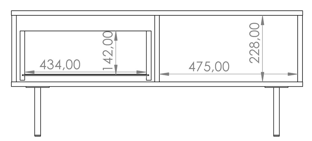 Konferenčný stolík Presto STO (čierna matná + captains deck). Vlastná spoľahlivá doprava až k Vám domov. 1051837